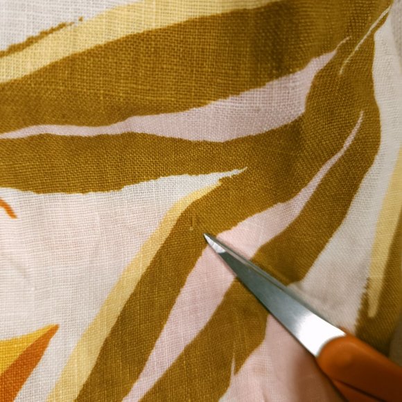 C&C California Faux Wrap Skirt Womens Large Floral 100% Linen Pocket Breathable - Picture 8 of 16